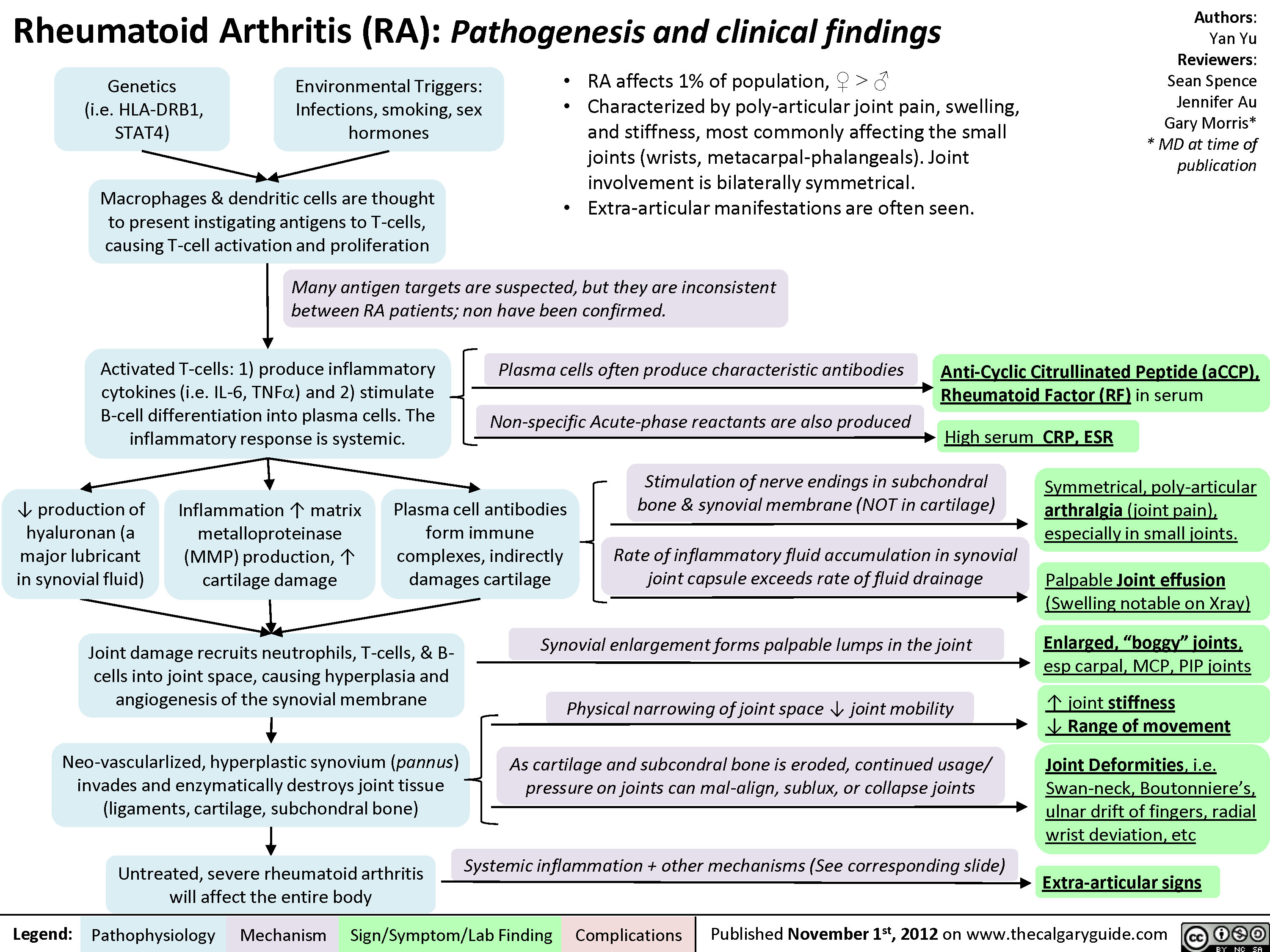 Rheumatoid Arthritis RA Pathogenesis And Joint Diseases Features 