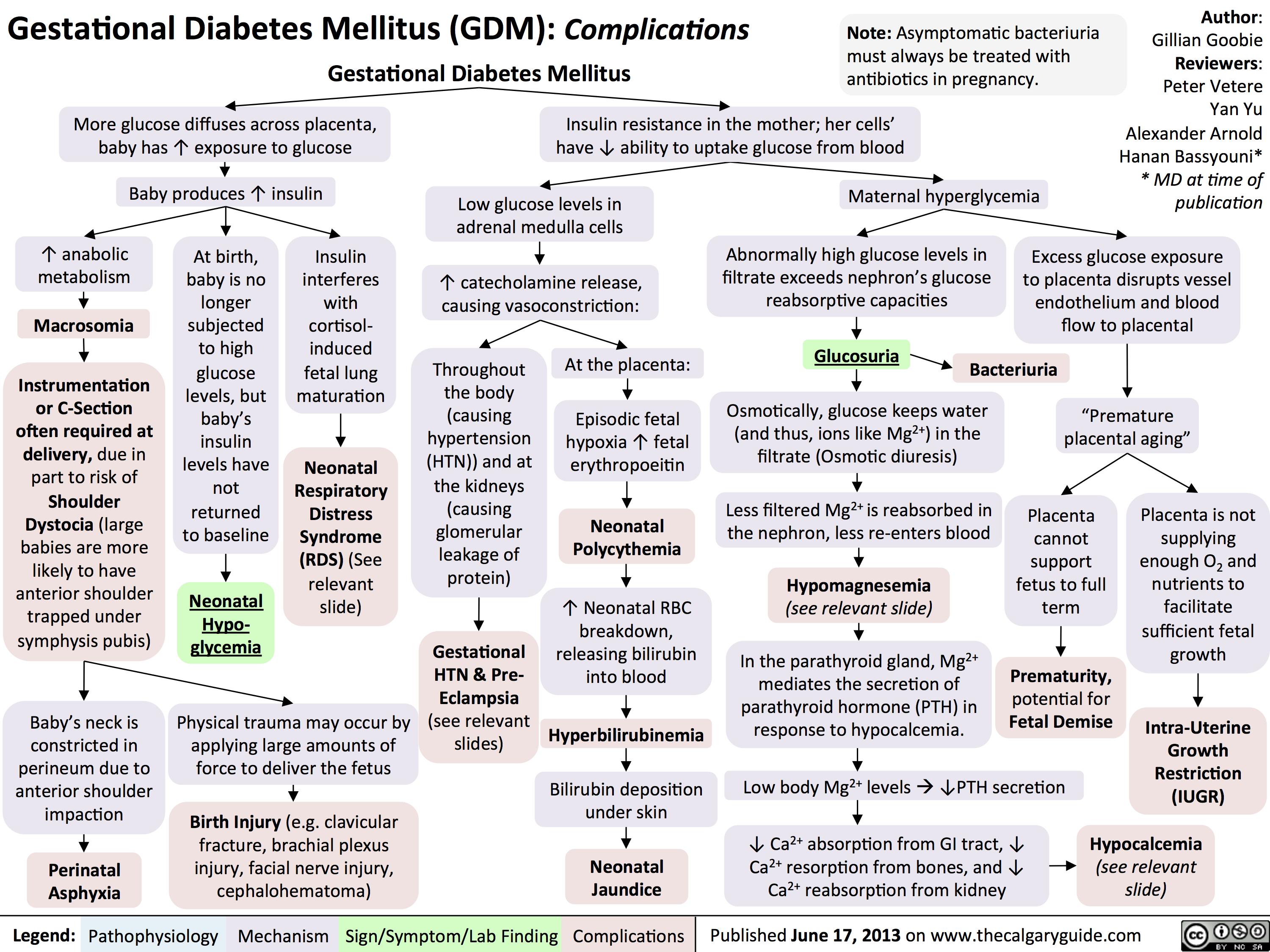 Complications of gestational diabetes mellitus