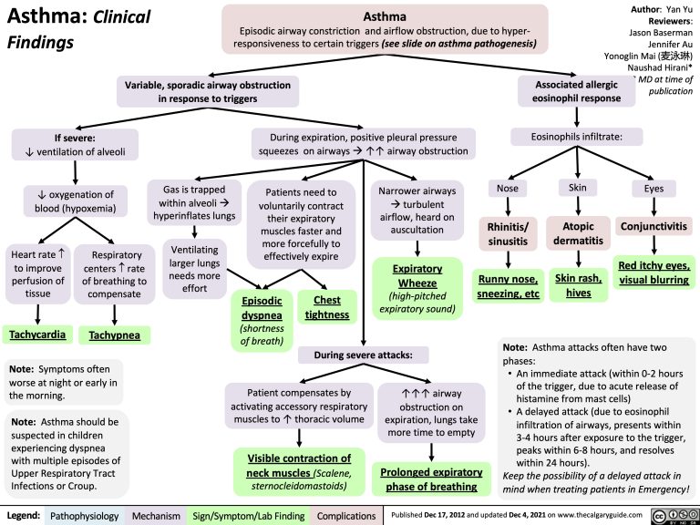 Asthma: Clinical Findings | Calgary Guide