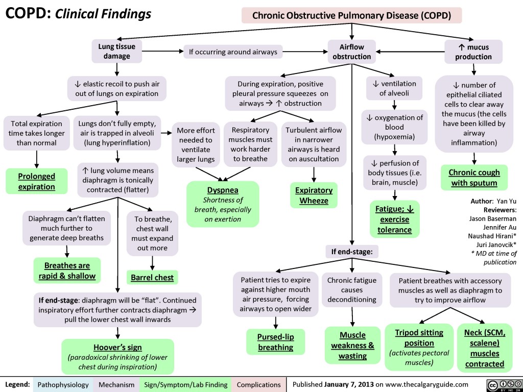 Copd clinical findings calgary guide