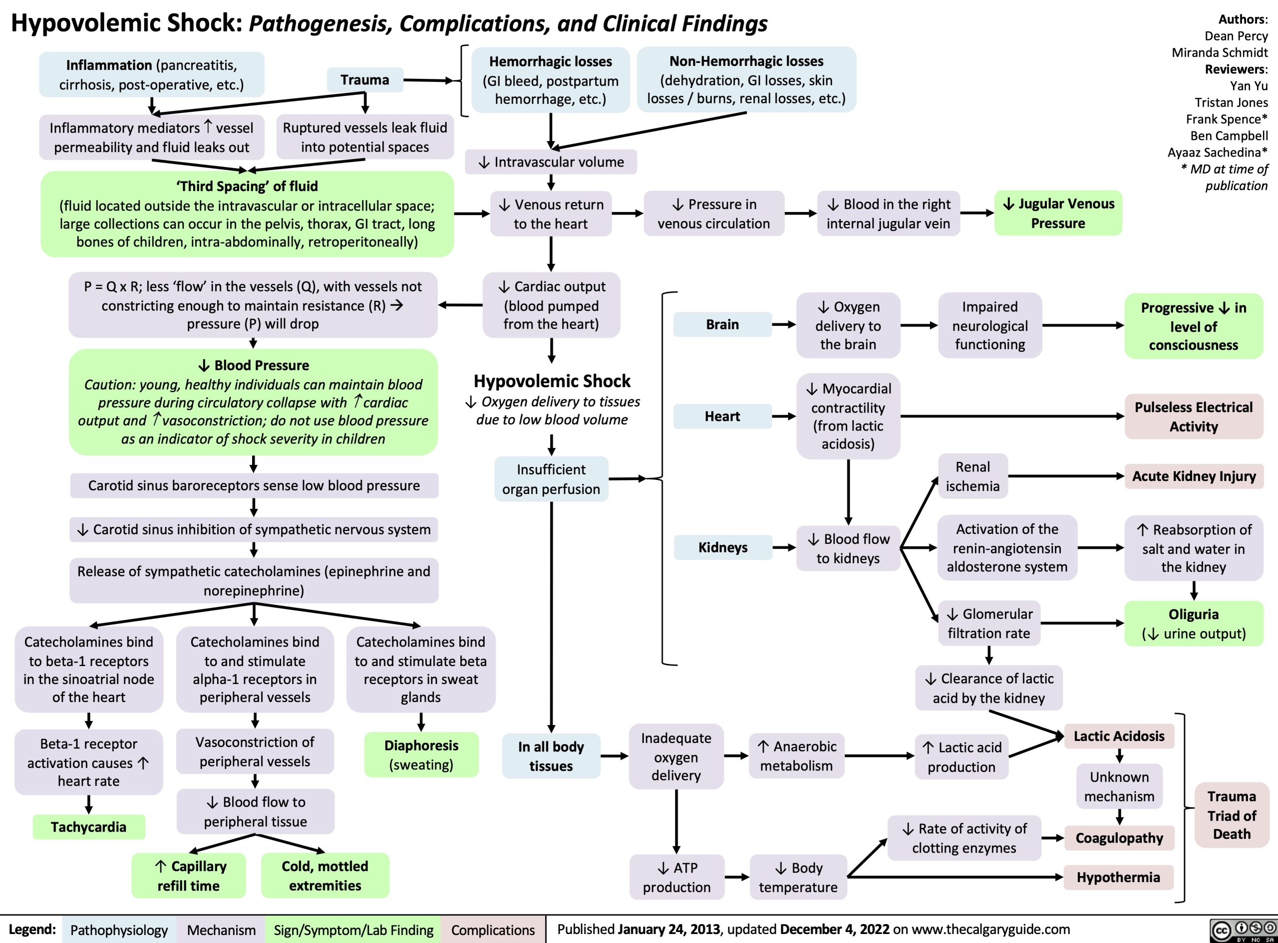 hypovolemic shock chart