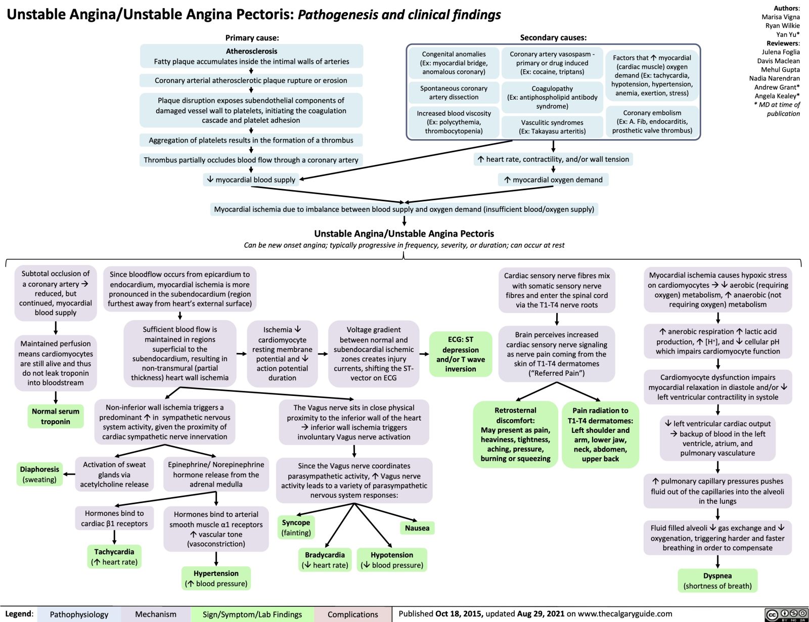 Unstable Angina: Pathogenesis and clinical findings | Calgary Guide