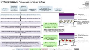 Erythema Nodosum pathogenesis and clinical findings