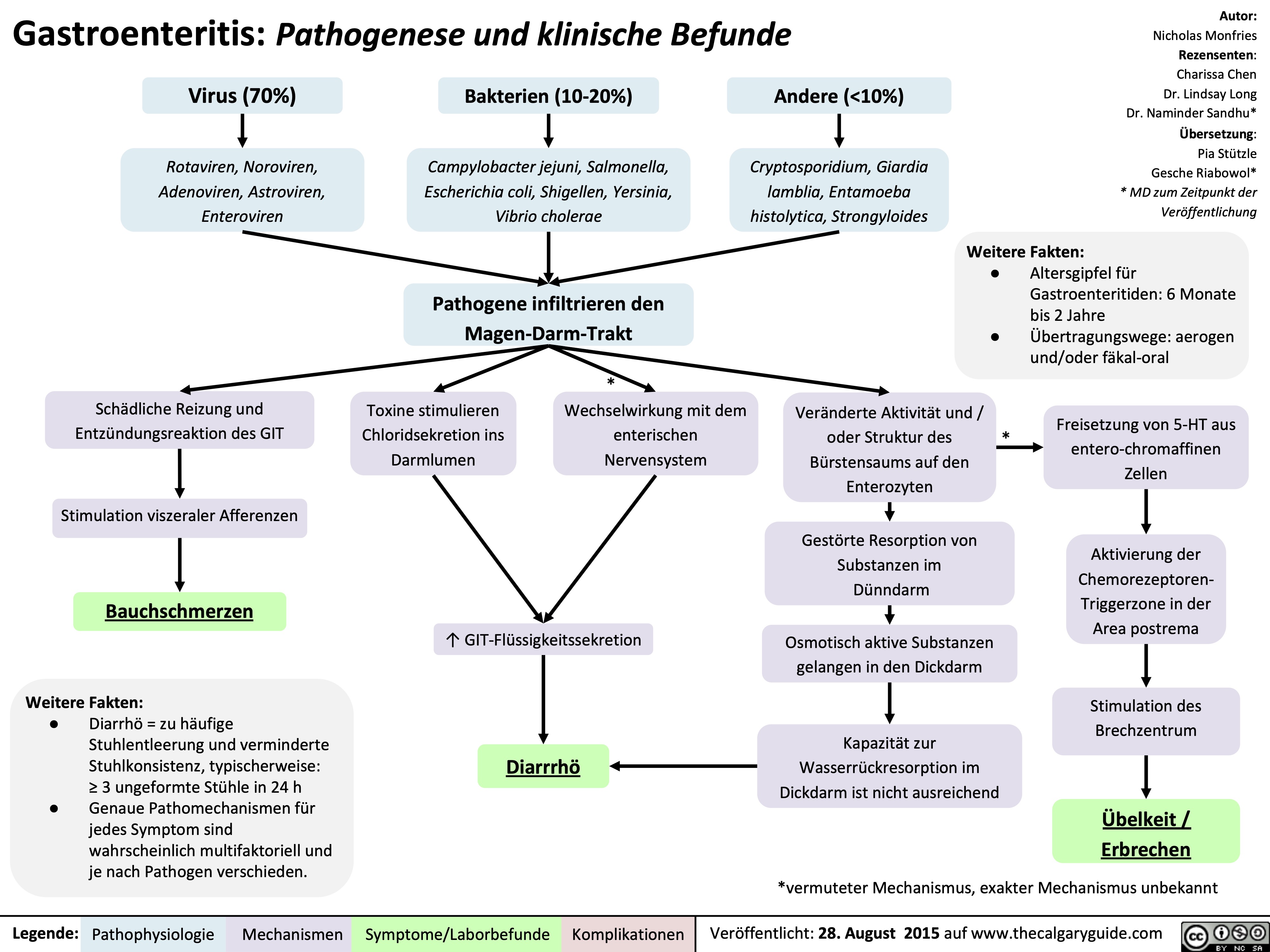 Gastroenteritis: Pathogenese und klinische Befunde