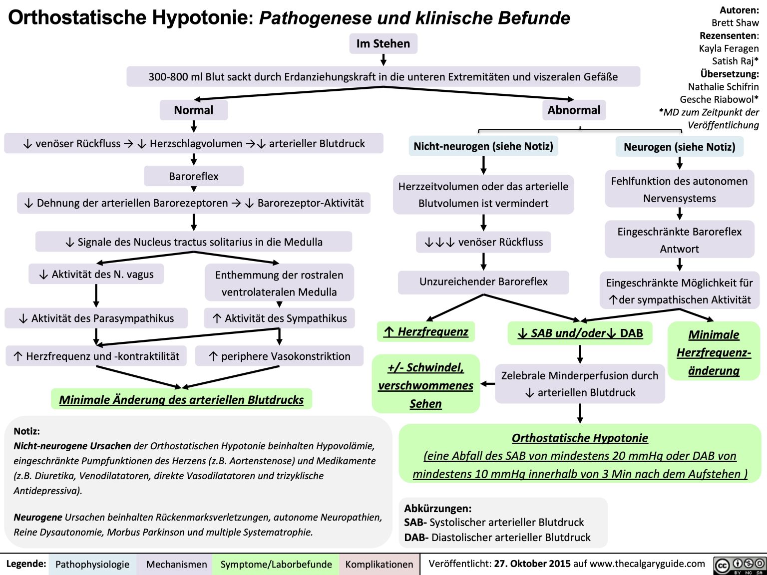 Orthostatische Hypotonie: Pathogenese und klinische Befunde | Calgary Guide