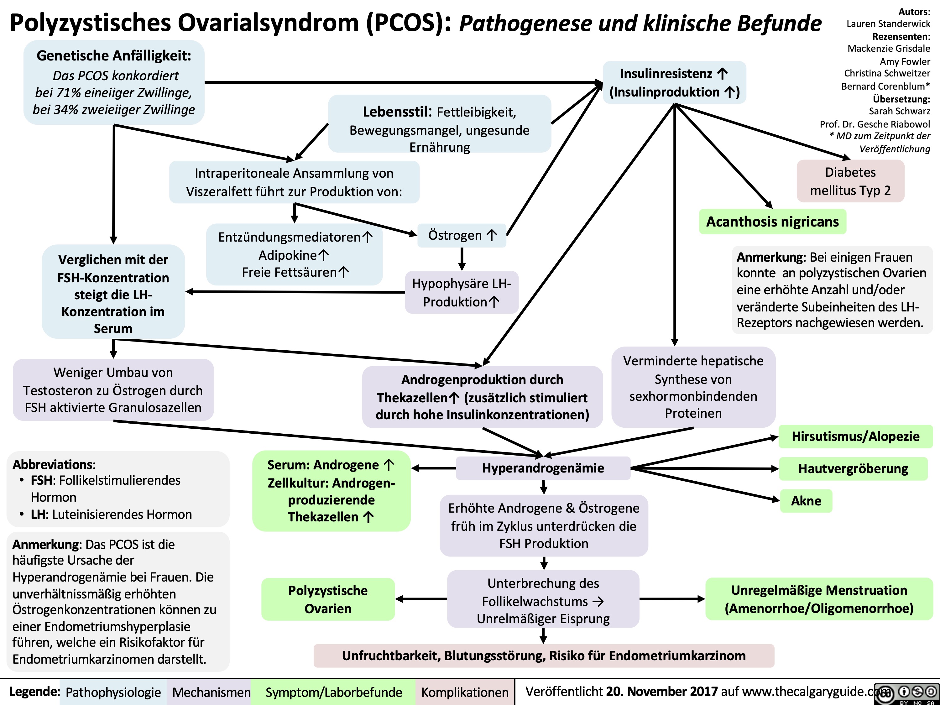 Polyzystisches Ovarialsyndrom (PCOS): Pathogenese und klinische Befunde